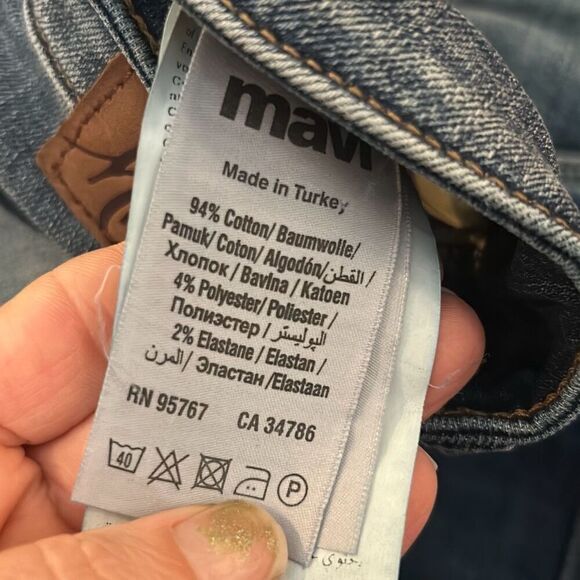 Mavi jeans Emma slim boyfriend jeans distressed mid rise woman's size 30 - Picture 9 of 10